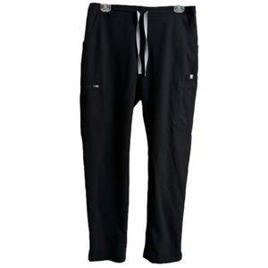 Figs Women's Black Drawstring Cargo Scrub Pants